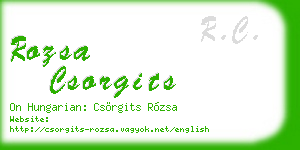 rozsa csorgits business card