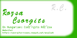 rozsa csorgits business card